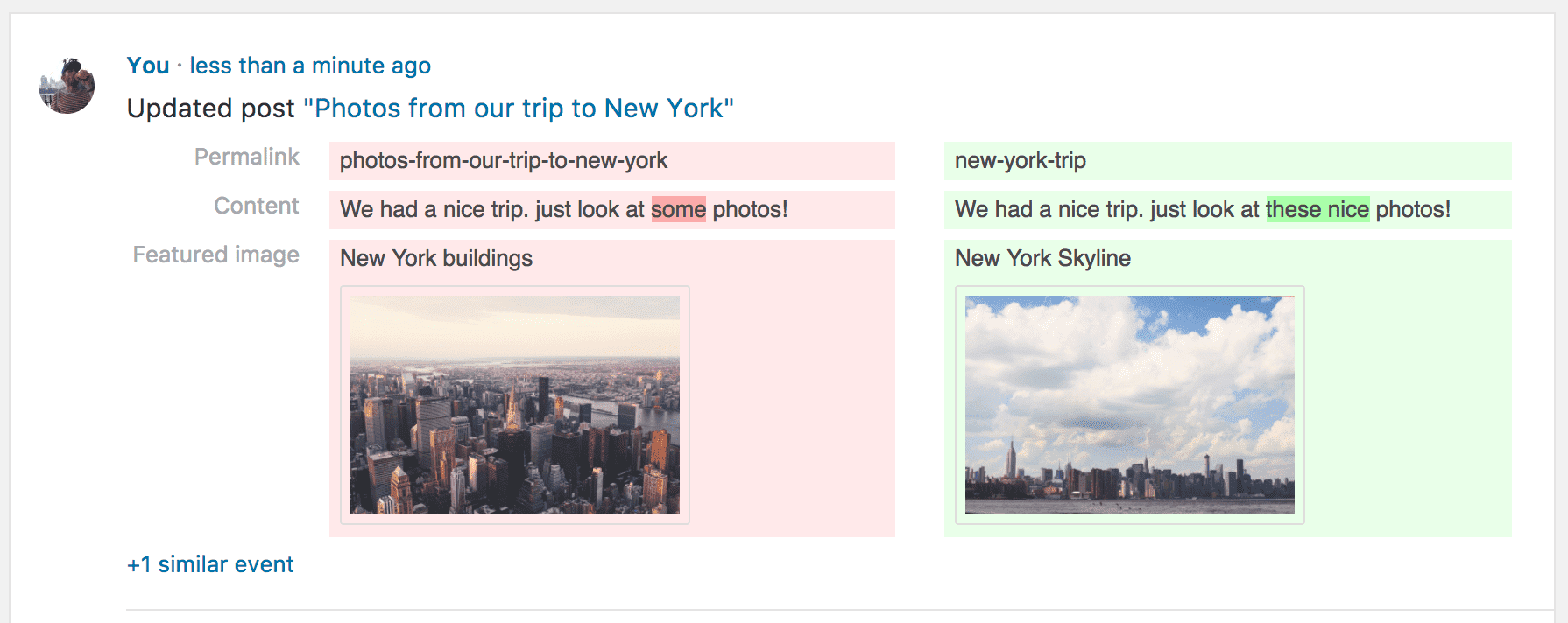 Changes to featured image (post thumbnails) logged
