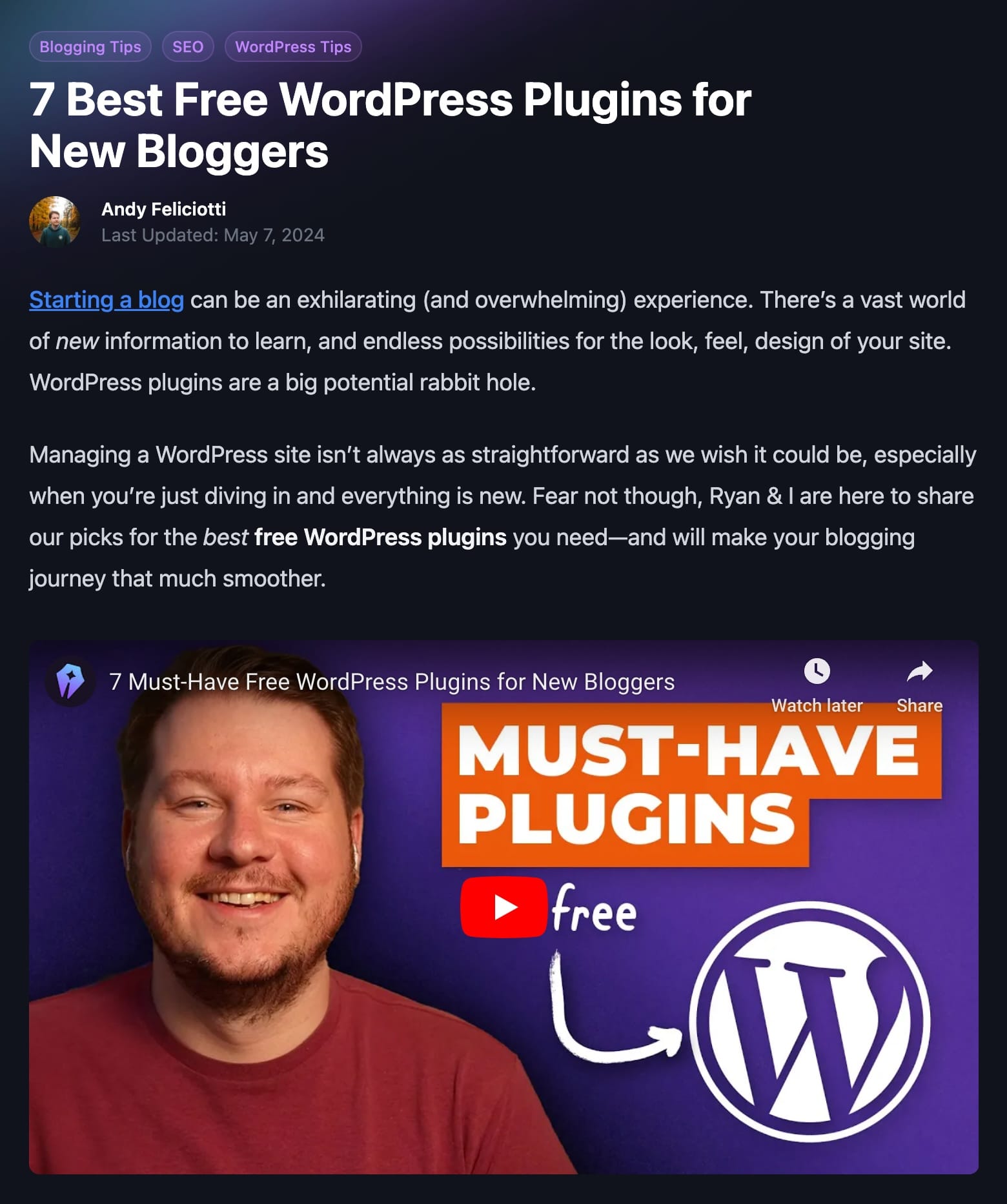 Simple History: Recognized as One of the Best Free Plugins for New Bloggers