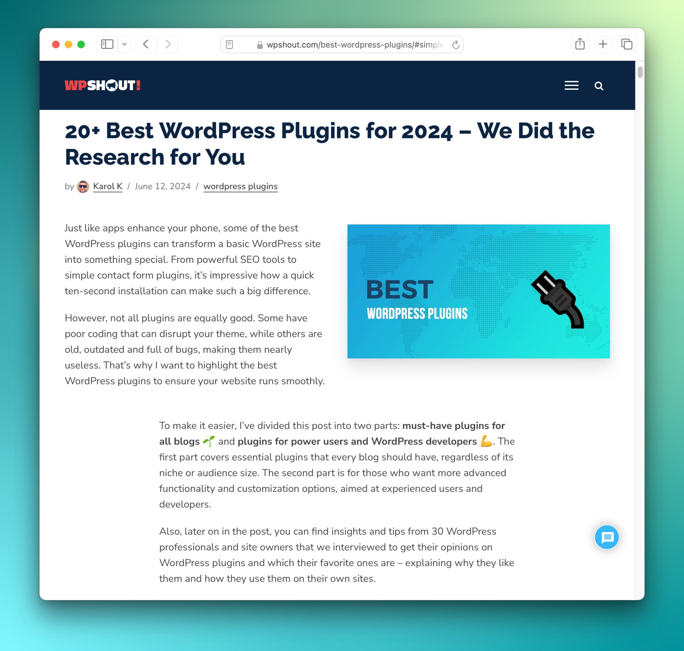 WPShout Lists Simple History Among the Best WordPress Plugins