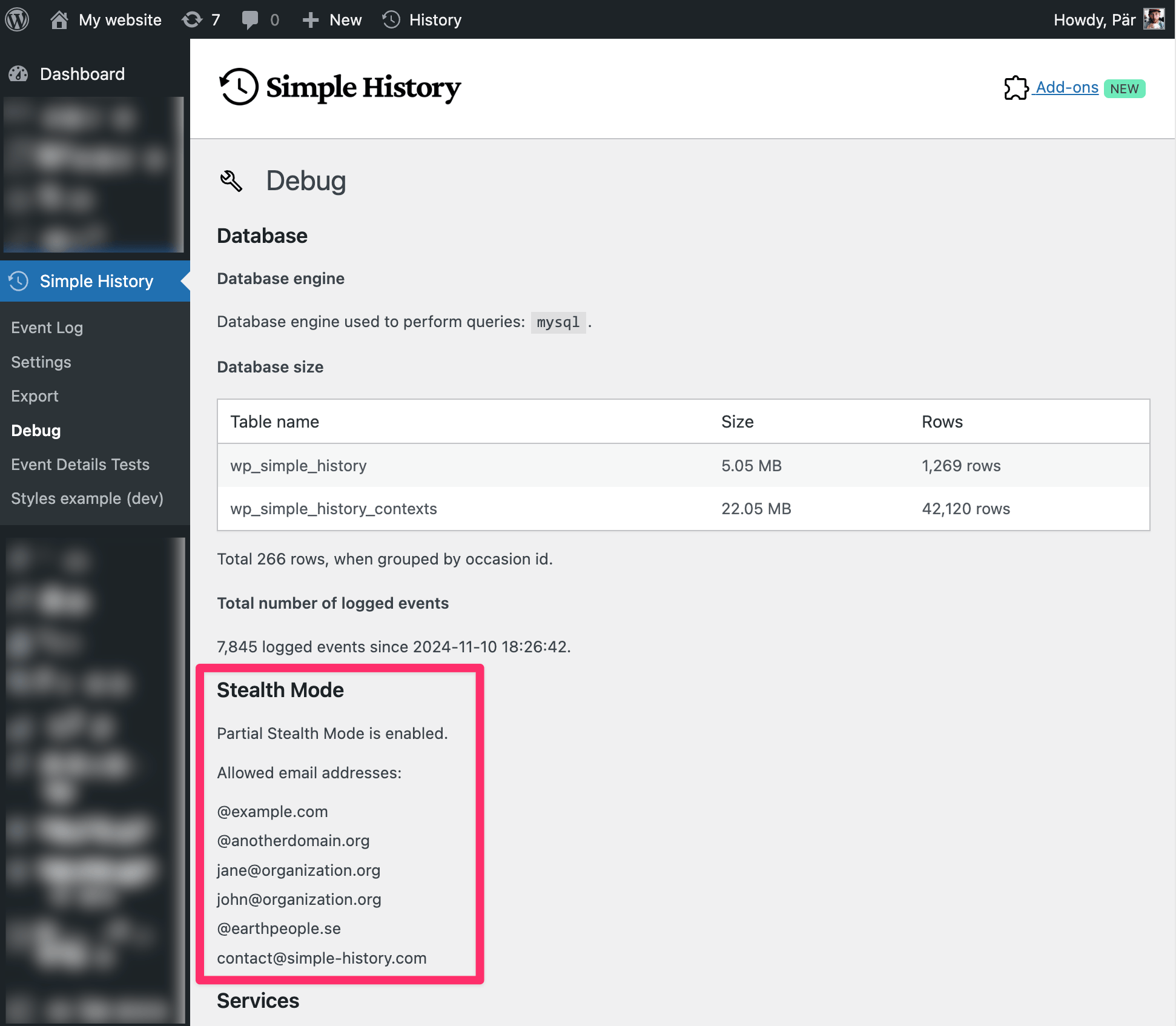 Simple History 5.6 released with new Stealth Mode