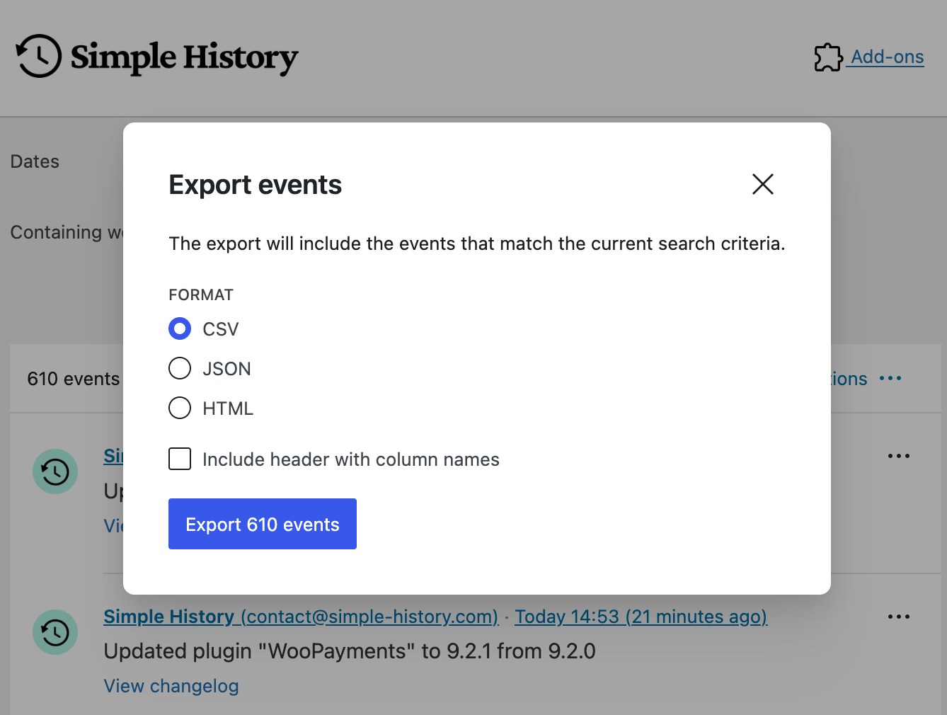 Simple History Premium 1.4.0 released