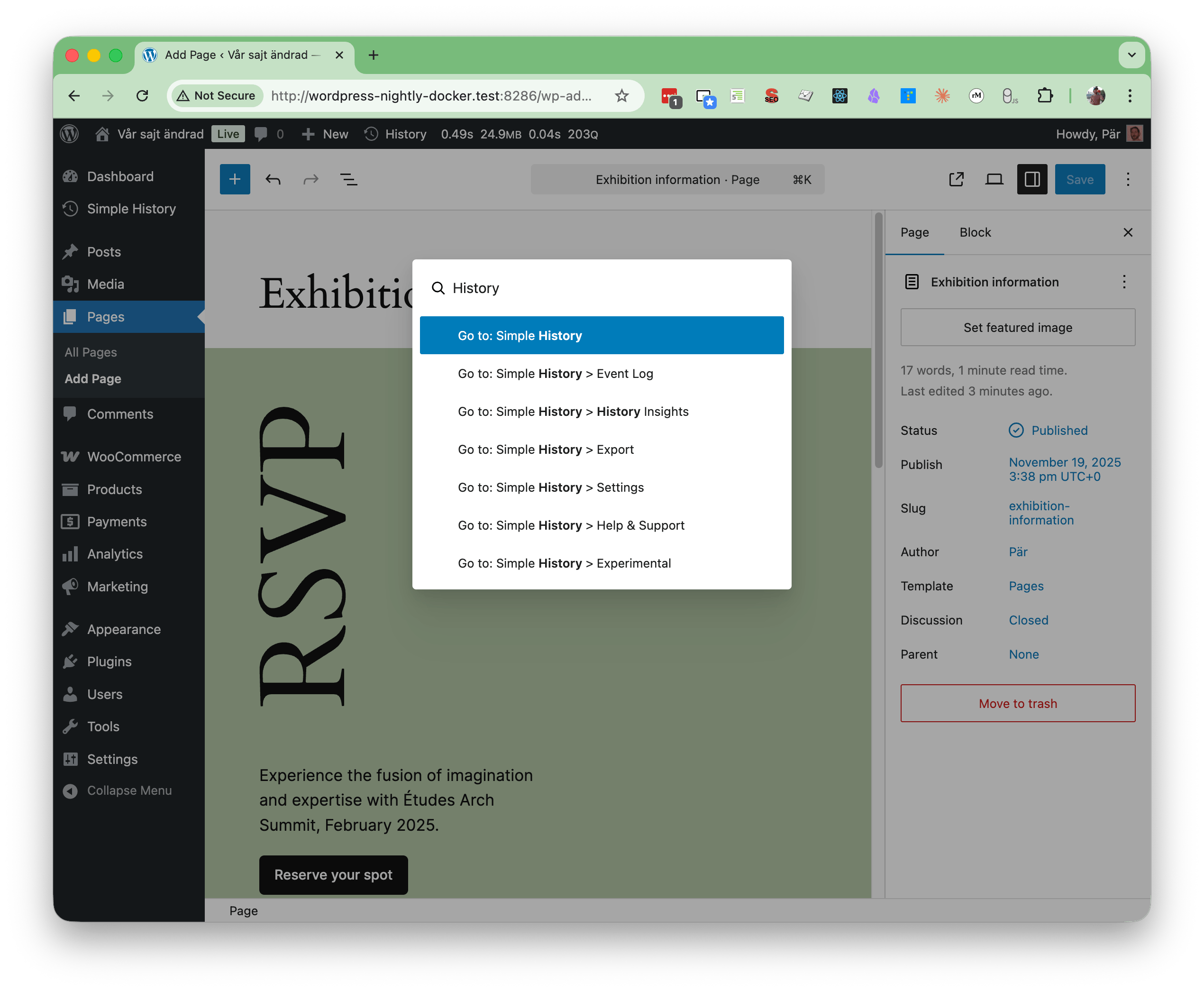 No More Hunting for Simple History: WordPress 6.9’s New Navigation Shortcut