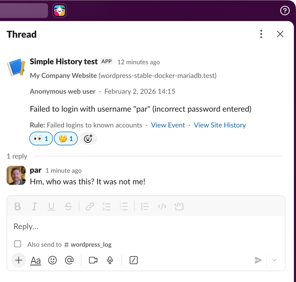 Simple History Premium 1.9.0 Released — Real-Time Alerts via Email, Slack, Discord, and Telegram