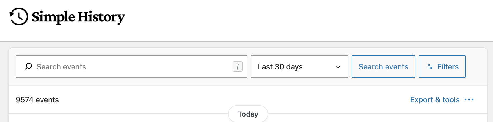 Search and filters in 5.25.0 — compact single row