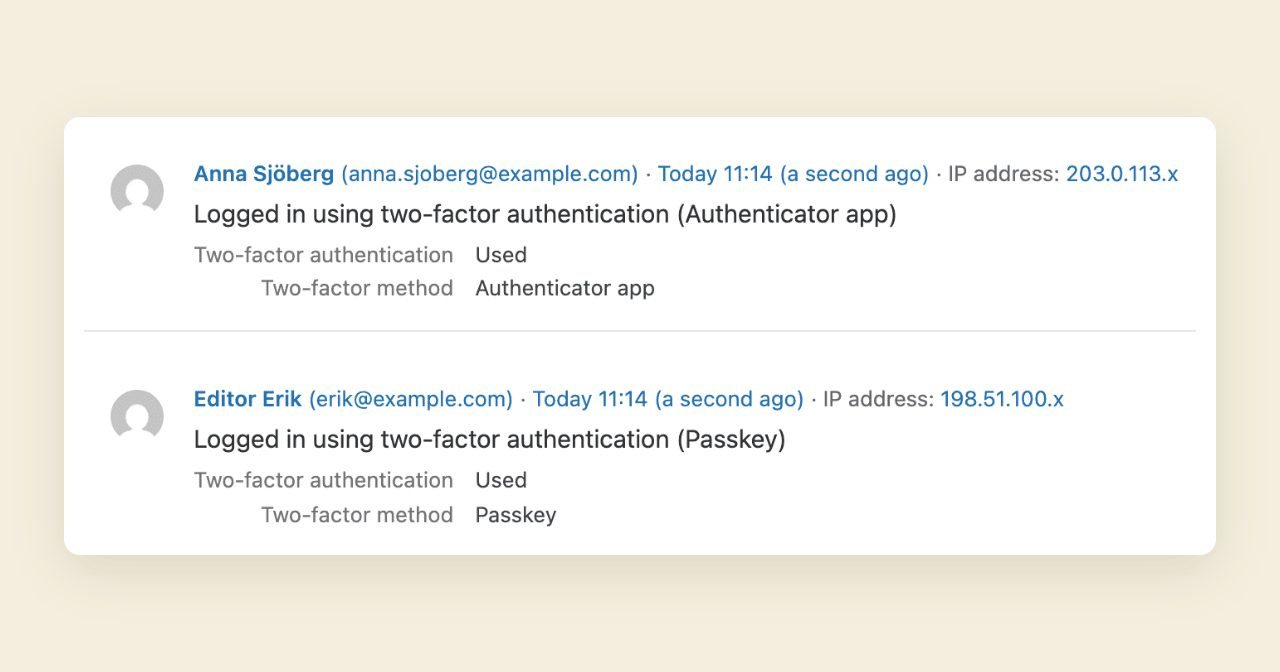Simple History 5.35.0 released: two-factor logins, a simpler weekly email and privacy policy text